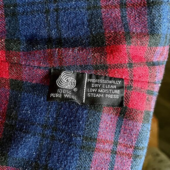 Vintage 80s Navy Blue Italian Wool Double Breasted Preppy Pea Coat Size Medium - Picture 10 of 12